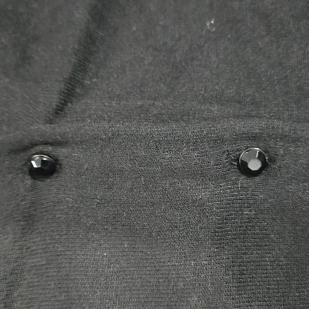 Express Black Rhinestone Button-Up Cardigan - Picture 11 of 13